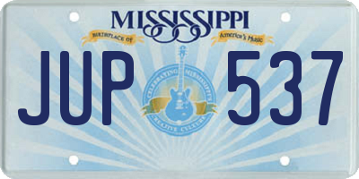 MS license plate JUP537