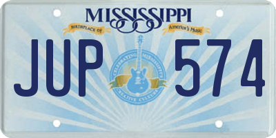 MS license plate JUP574
