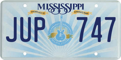 MS license plate JUP747