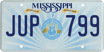 MS license plate JUP799