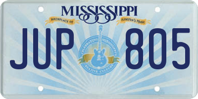 MS license plate JUP805