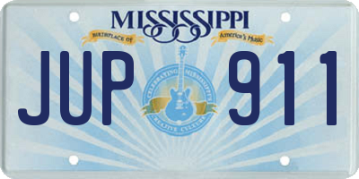 MS license plate JUP911