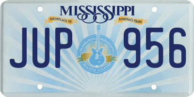 MS license plate JUP956