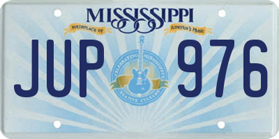 MS license plate JUP976