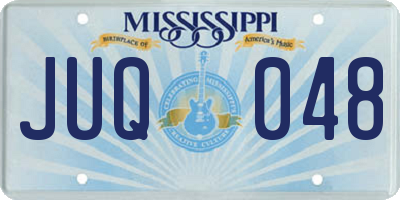 MS license plate JUQ048