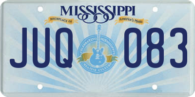 MS license plate JUQ083