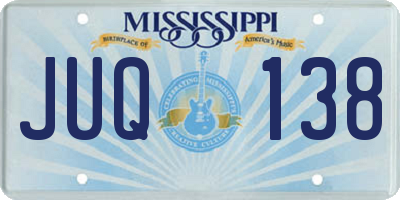 MS license plate JUQ138