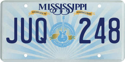MS license plate JUQ248
