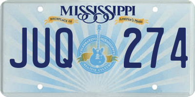 MS license plate JUQ274