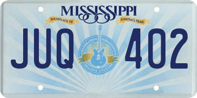 MS license plate JUQ402
