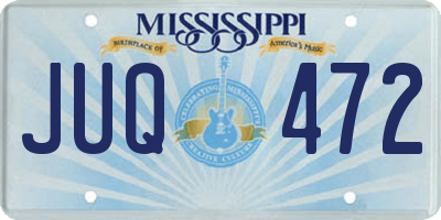 MS license plate JUQ472