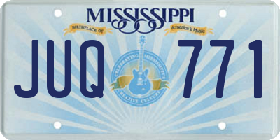 MS license plate JUQ771
