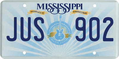 MS license plate JUS902
