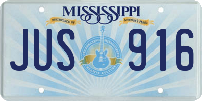 MS license plate JUS916