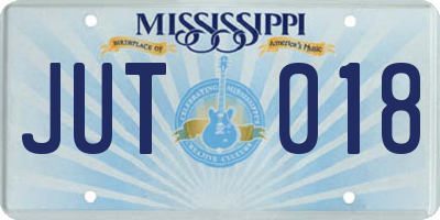 MS license plate JUT018