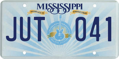 MS license plate JUT041