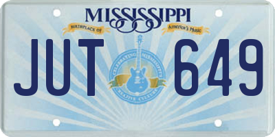 MS license plate JUT649