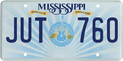 MS license plate JUT760