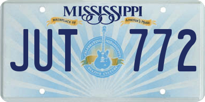 MS license plate JUT772