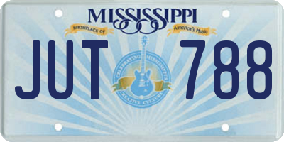 MS license plate JUT788