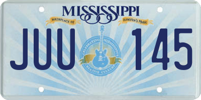 MS license plate JUU145