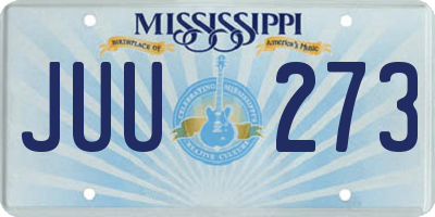 MS license plate JUU273