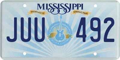 MS license plate JUU492