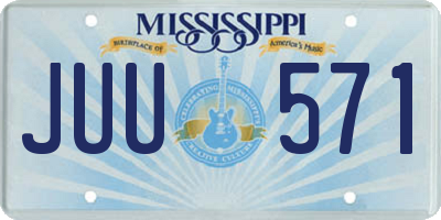 MS license plate JUU571