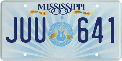 MS license plate JUU641