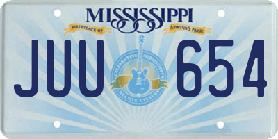 MS license plate JUU654