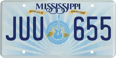 MS license plate JUU655