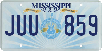 MS license plate JUU859