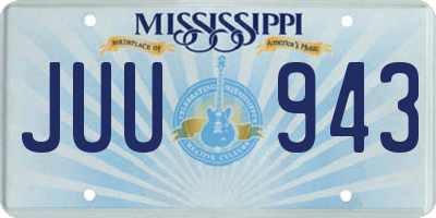 MS license plate JUU943