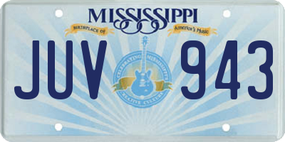 MS license plate JUV943