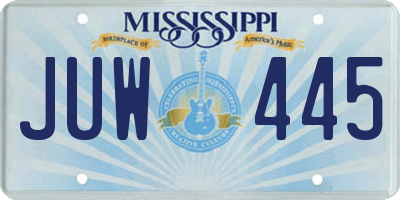 MS license plate JUW445