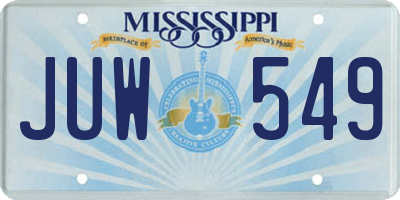 MS license plate JUW549