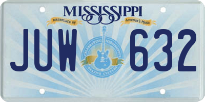 MS license plate JUW632