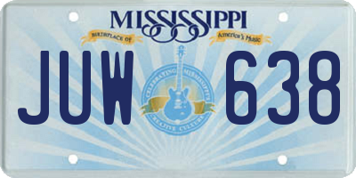 MS license plate JUW638