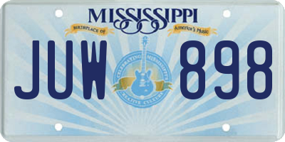 MS license plate JUW898