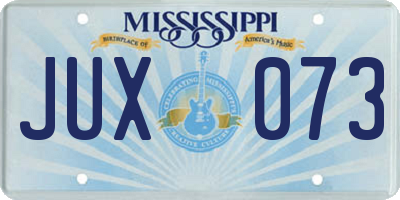 MS license plate JUX073