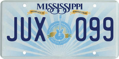 MS license plate JUX099