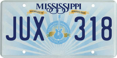MS license plate JUX318