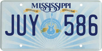 MS license plate JUY586