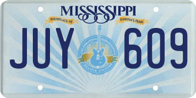 MS license plate JUY609