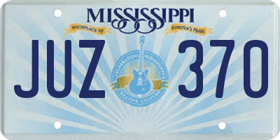 MS license plate JUZ370