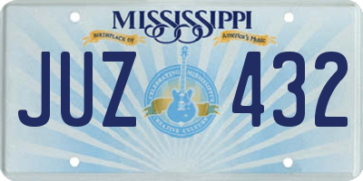 MS license plate JUZ432