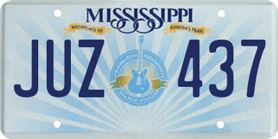 MS license plate JUZ437