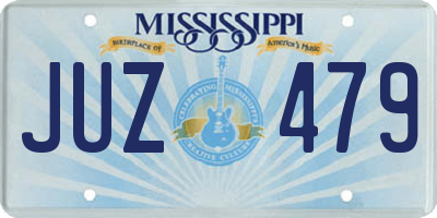 MS license plate JUZ479