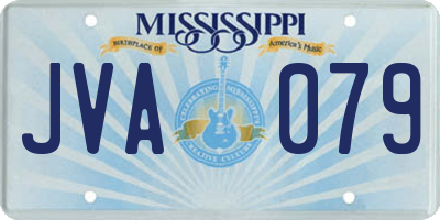 MS license plate JVA079