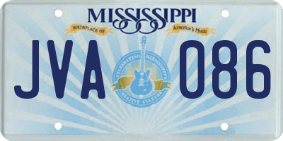 MS license plate JVA086